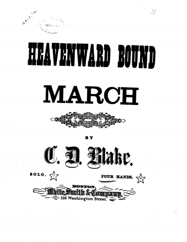 Blake - Heavenward Bound - For Piano 4 Hands (composer?) - Score