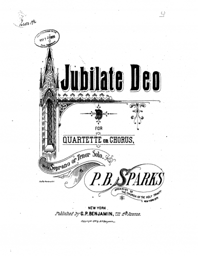 Sparks - Jubilate Deo in D major - Score