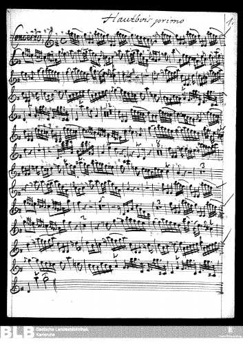 Molter - Clarinet Concerto in G major - 2 Oboes, Cembalo (figured)