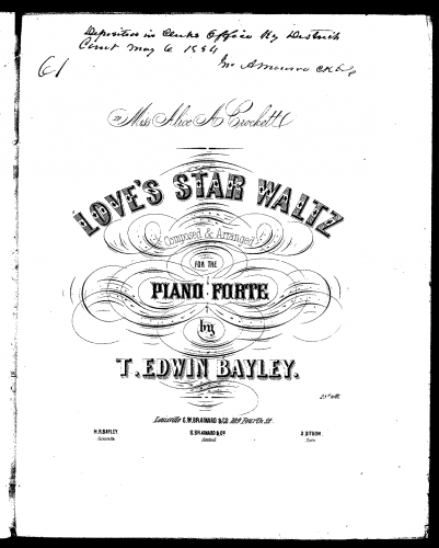 Bayley - Love's Star Waltz - Score