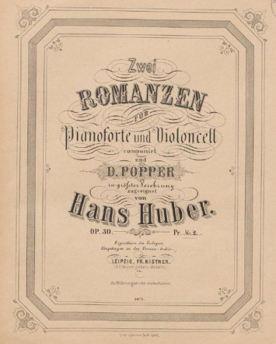 Huber - 2 Romanzen - Score