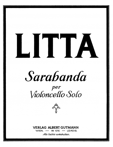 Litta - Sarabanda - Score
