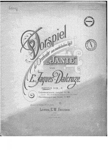 Jaques-Dalcroze - Janie - Score