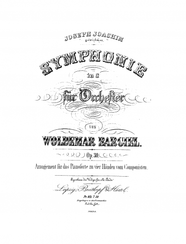Bargiel - Symphony - For Piano 4 hands (Composer) - Score