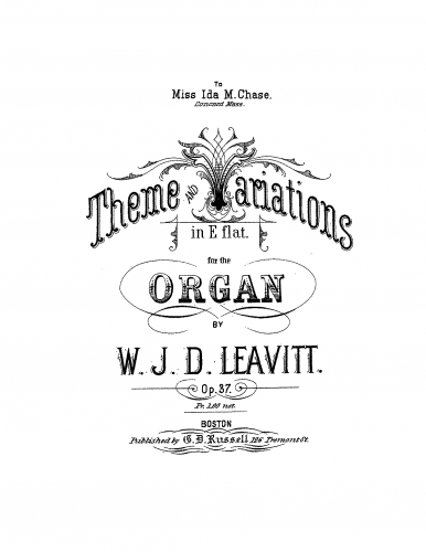Leavitt - Theme and Variations, Op. 37 - Score