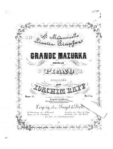 Raff - Grande Mazurka - Score