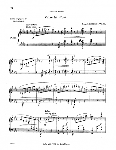 Wollenhaupt - Valse héroïque - Score