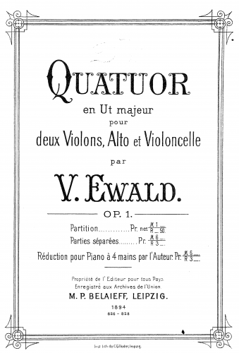 Ewald - String Quartet - Score
