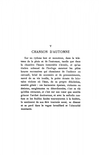 Charpentier - Chanson d'automne - Score