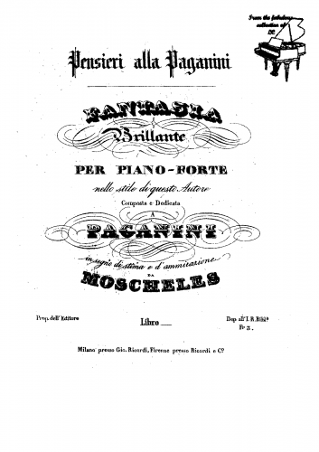Moscheles - Fantaisie à la Paganini - Score