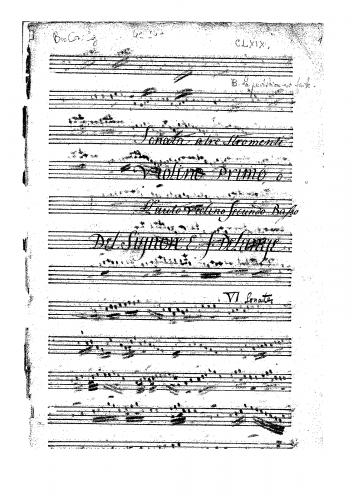Delange - 6 Sonate a tre strumenti - Sonata Nos.1-3 - Violin 1 or Flute