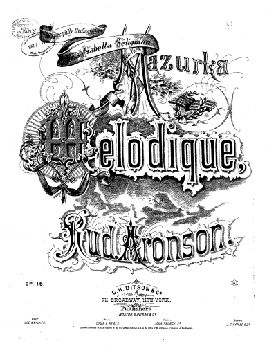 Aronson - Mazurka Melodique - Score