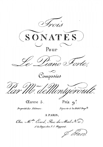 Montgeroult - Piano Sonata - Score