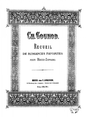 Gounod - Sérénade - Voice and Piano - Score