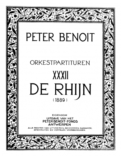 Benoît - De Rhijn - Score