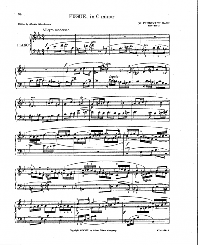 Bach - Fuge - Score