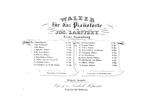 Labitzky - Neue Aurora Walzer - Score