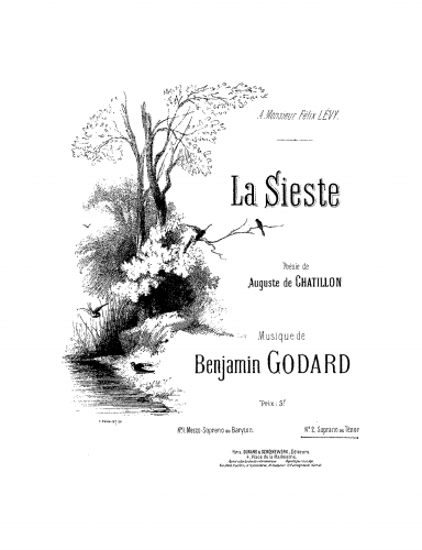 Godard - 12 Morceaux pour chant et piano - 1. La sieste (F major)