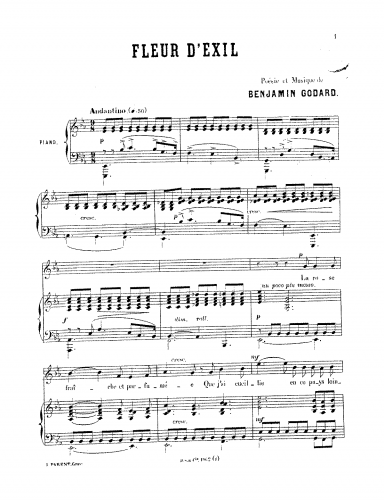 Godard - Fleur d'éxil - Score