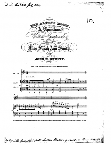 Hewitt - The Alpine Horn - Score