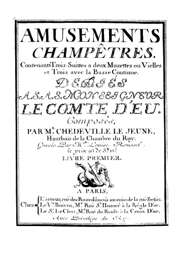 Chédeville - Amusements champêtres, Livre 1 - Score
