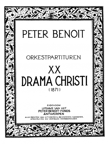 Benoît - Drama Christi - Score