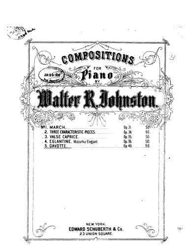 Johnston - Gavotte - Score