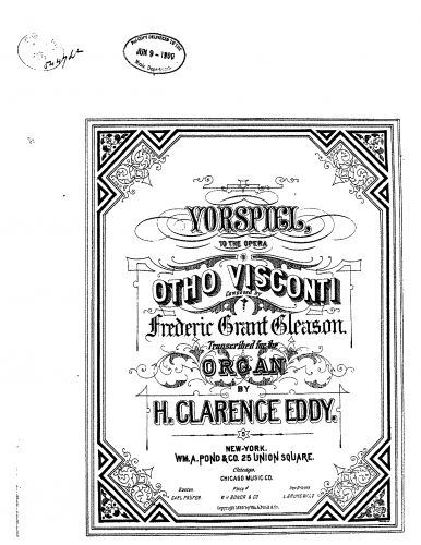 Gleason - Otho Visconti - Vorspiel (Prelude) For Organ (Eddy) - Score