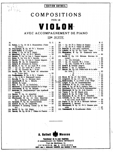 B?darzewska-Baranowska - La Prière d'une vierge - For Violin and Piano (Unknown) - Violin Part and Piano Score