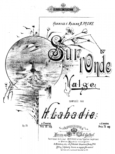 Labadie - Sur l'onde - For Piano Solo - Score