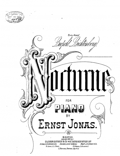 Jonas - Nocturne, Op. 50 - Score