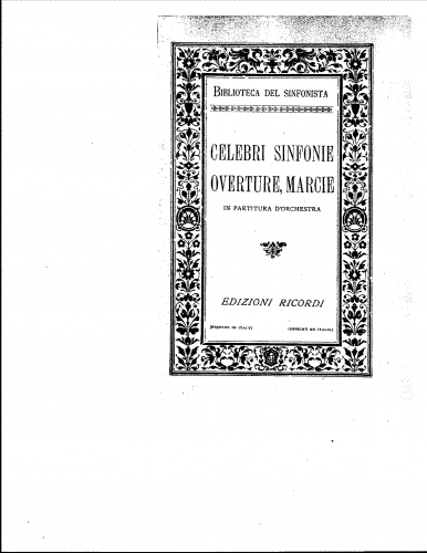 Hérold - Le pré aux clercs - Overture - Score