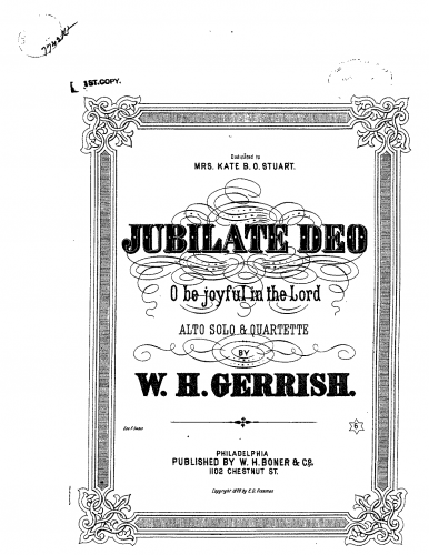 Gerrish - Jubilate Deo in E-flat major - Score