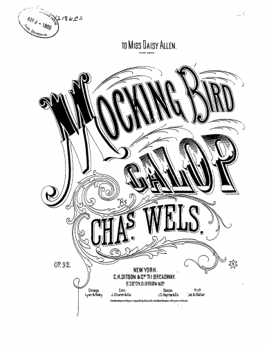 Wels - Mocking Bird Galop - Score