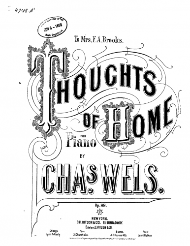 Wels - Thoughts of Home - Score
