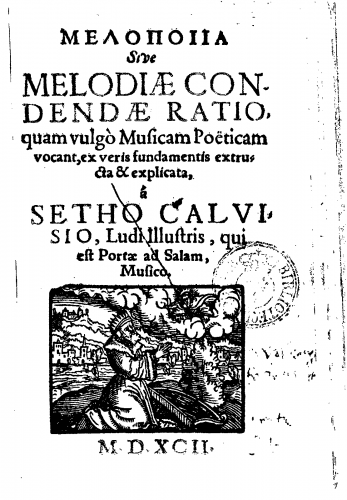Calvisius - Melopoiia - Other - Complete Book