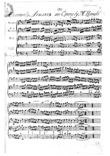 Handel - Atalanta, HWV 35 - Overture - Score