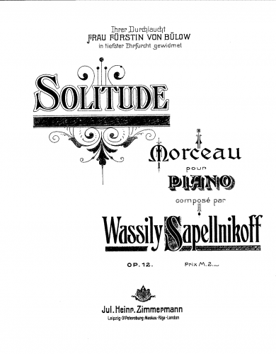 Sapelnikov - Solitude - Score