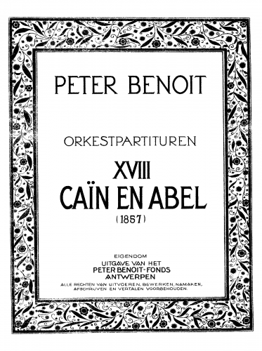 Benoît - Le Meurtre d'Abel - Score