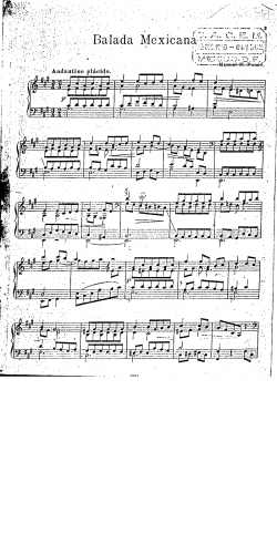 Ponce - Mexican Ballad - Score