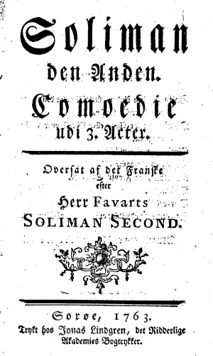 Walter - Soliman den Anden - Librettos - Complete Libretto