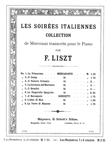 Liszt - Nuits d'été à Pausilippe - 1. ''Barcarola'' (Il barcajuolo)