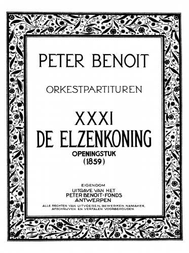 Benoît - De Elzenkoning - Overture - Score
