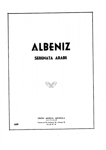 Albéniz - Serenata Arabe - Score