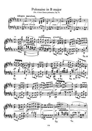 Paderewski - Danses Polonaises, Op. 9 - No. 6 - Polonaise in B