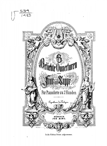Suppé - Flotte Bursche, oder Das Bild der Madame Potifar - Overture For Piano solo (Millöcker) - Score