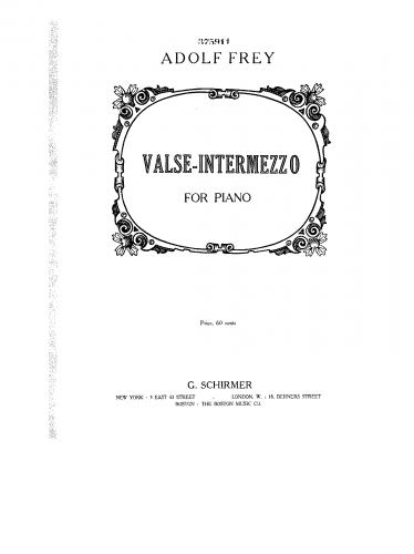 Frey - Valse-intermezzo - Score