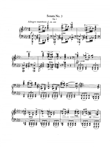 Brahms - Piano Sonata No. 3 - Score