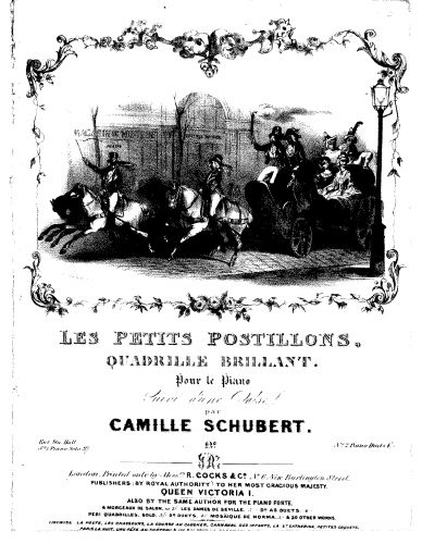 Schubert - Les petits postillons - Score