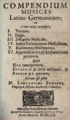 Erhard - Compendium musices latino-germanicum - Complete Book